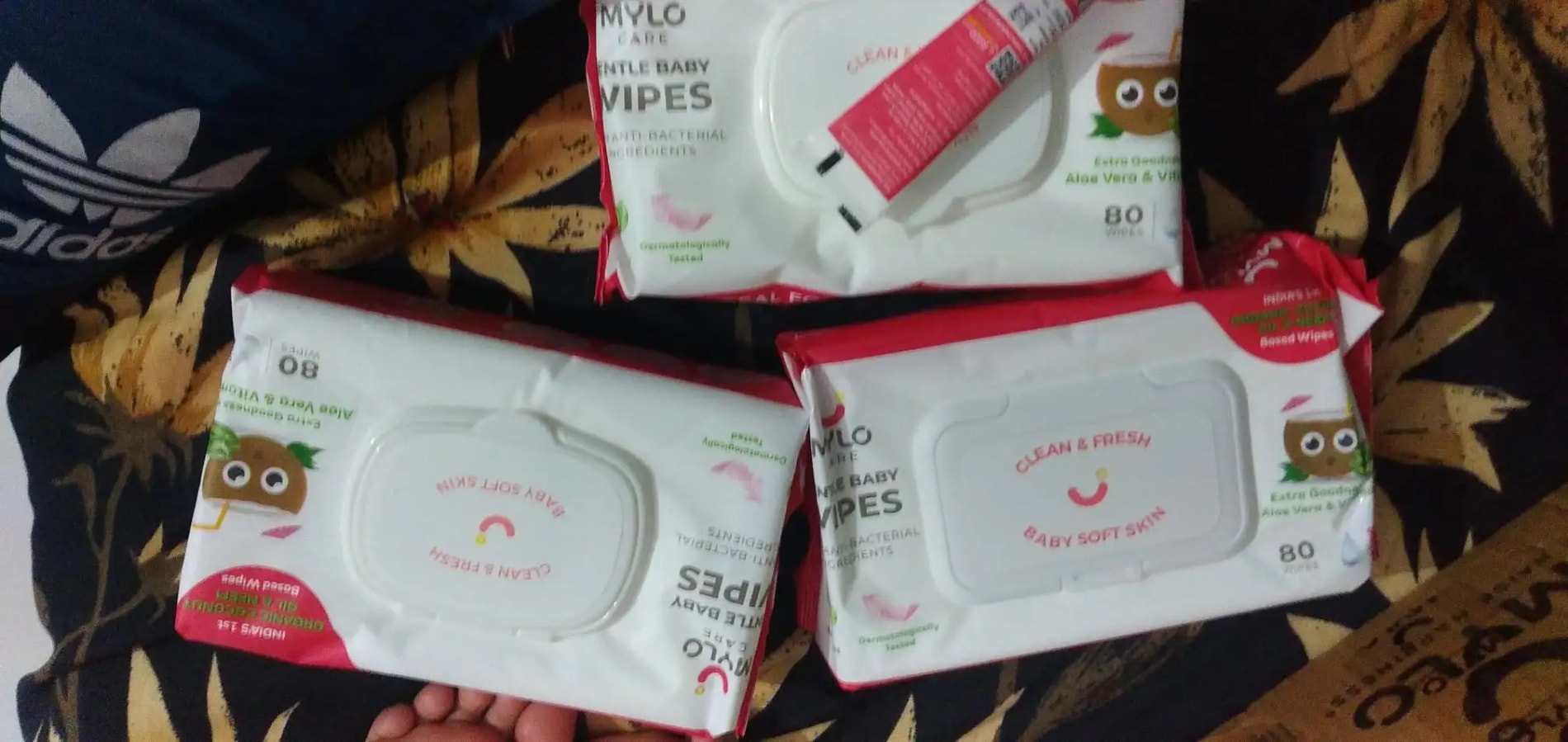 Gentle Baby Wipes With Lid - Organic Coconut Oil, Neem, Aloe Vera and Vitamin E | 98% Pure Water | Dermatologically Tested (Pack of 6) - 72 Wipes Per Pack