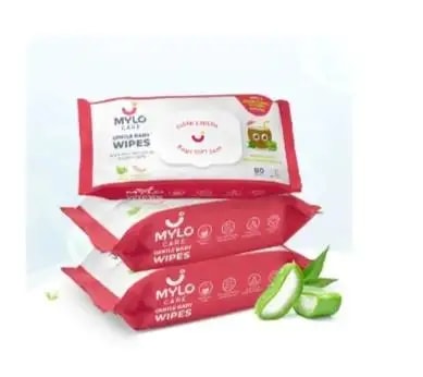 Gentle Baby Wipes With Lid - Organic Coconut Oil, Neem, Aloe Vera and Vitamin E | 98% Pure Water | Dermatologically Tested (Pack of 6) - 72 Wipes Per Pack