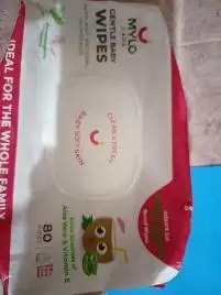 Gentle Baby Wipes With Lid - Organic Coconut Oil, Neem, Aloe Vera and Vitamin E | 98% Pure Water | Dermatologically Tested (Pack of 6) - 72 Wipes Per Pack