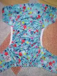 Adjustable Washable & Reusable Cloth Diaper With Dry Feel, Absorbent Insert Pad (3M-3Y) Prevents Rashes - Floral Spring - Pack of 1