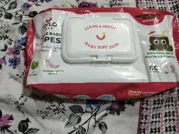 Gentle Baby Wipes With Lid - Organic Coconut Oil, Neem, Aloe Vera and Vitamin E | 98% Pure Water | Dermatologically Tested (Pack of 6) - 72 Wipes Per Pack