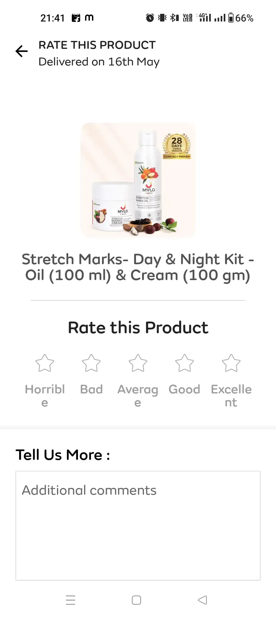 Stretch Marks Kit - Removes Scars | Made with Natural Ingredients | Tightens Skin - (1 Stretch Mark Oil - 100 ml, 2 Stretch Marks Cream - 100ml each)