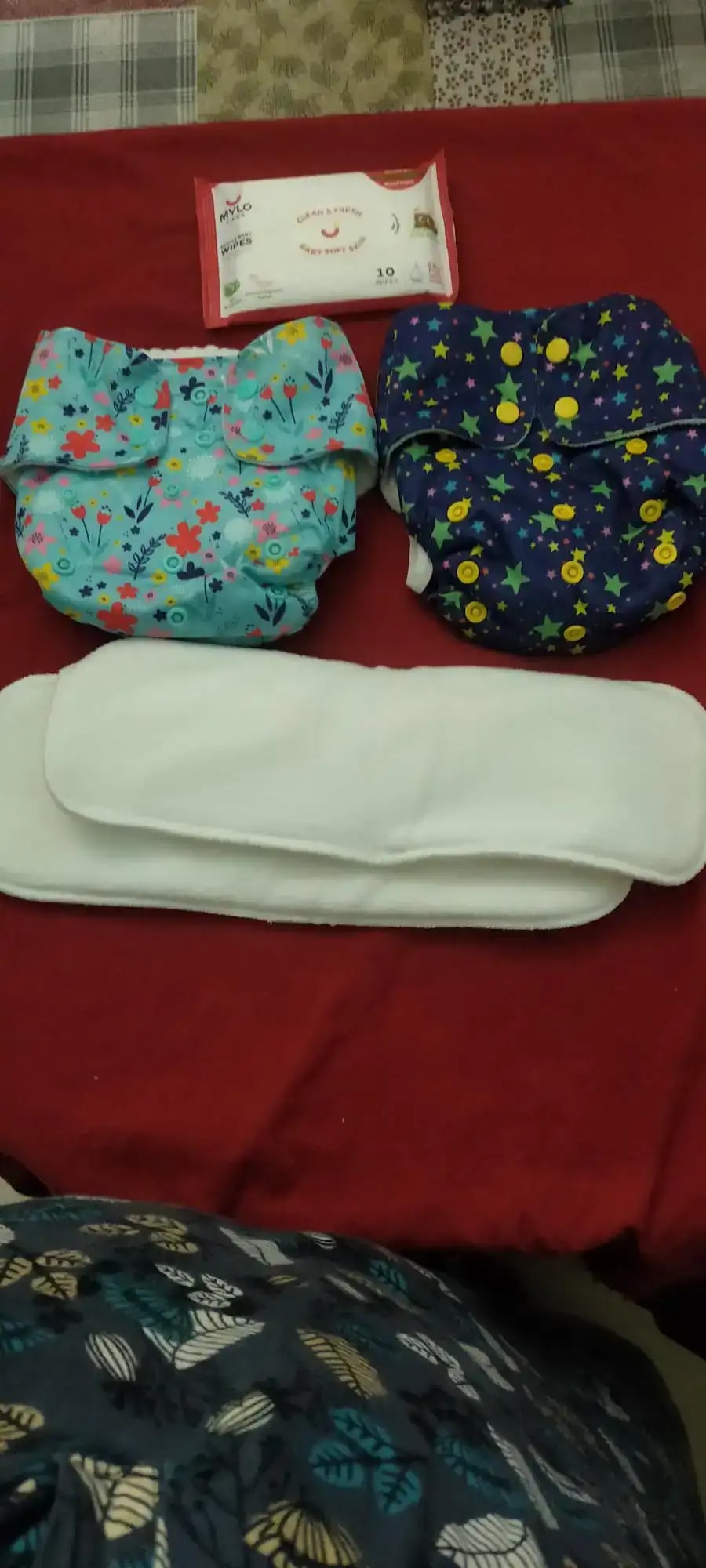 Adjustable Washable & Reusable Cloth Diaper With Absorbent Insert Pad (3M-3Y) | Oeko-Tex Certified | Prevents Rashes - Floral Spring & Rainbow - Pack of 2
