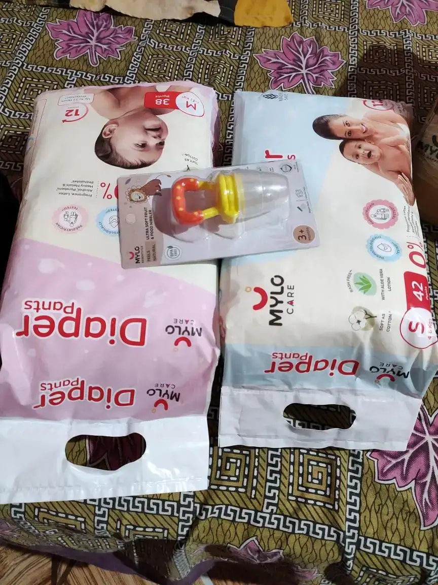 Mylo Baby New Born Diaper Pants | Up to 5Kgs | with Wetness Indicator | 92 Count