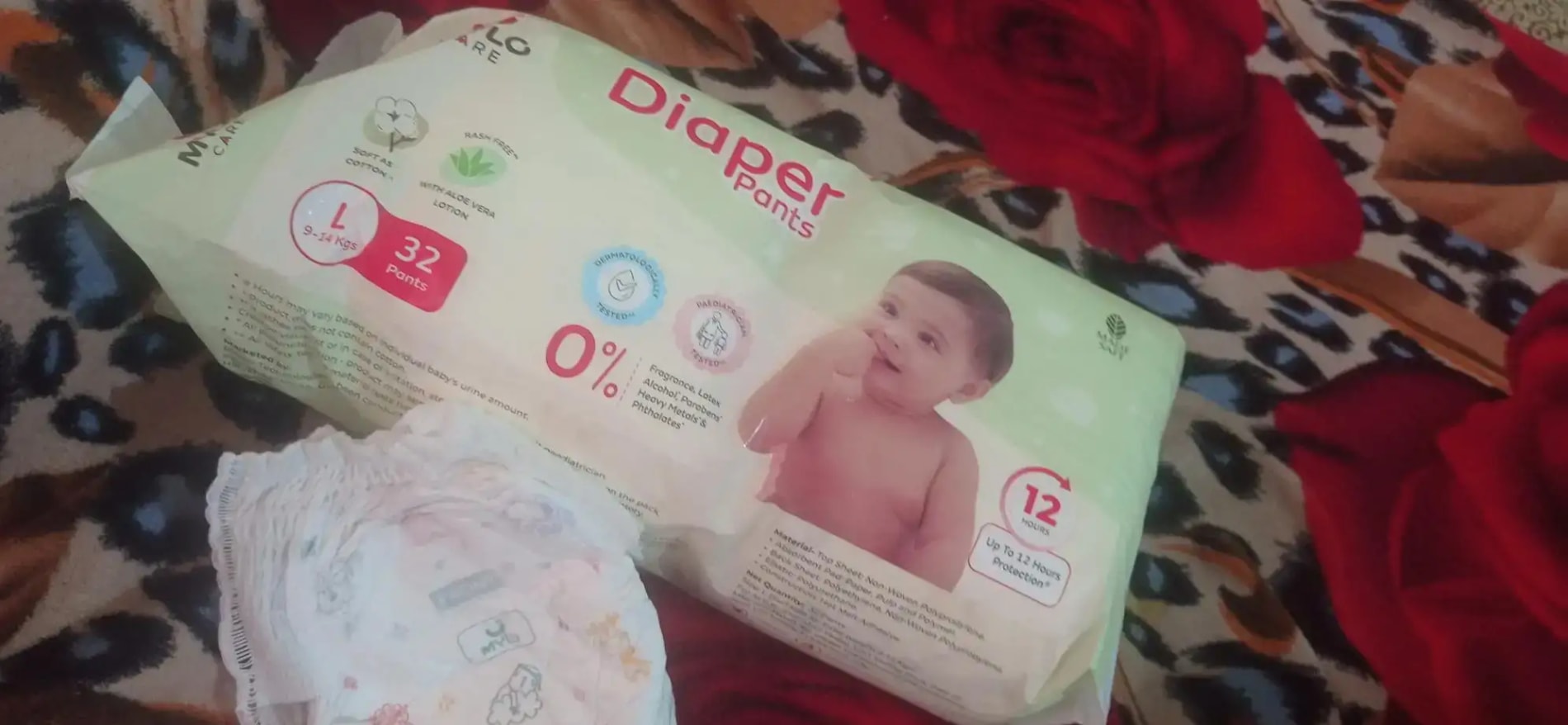 Mylo Baby New Born Diaper Pants | Up to 5Kgs | with Wetness Indicator | 92 Count