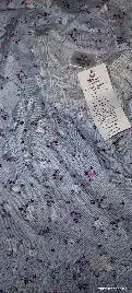 Pre & Post Maternity /Nursing Midi Dress with both sides Zipper for Easy Feeding – Floral - Grey–L