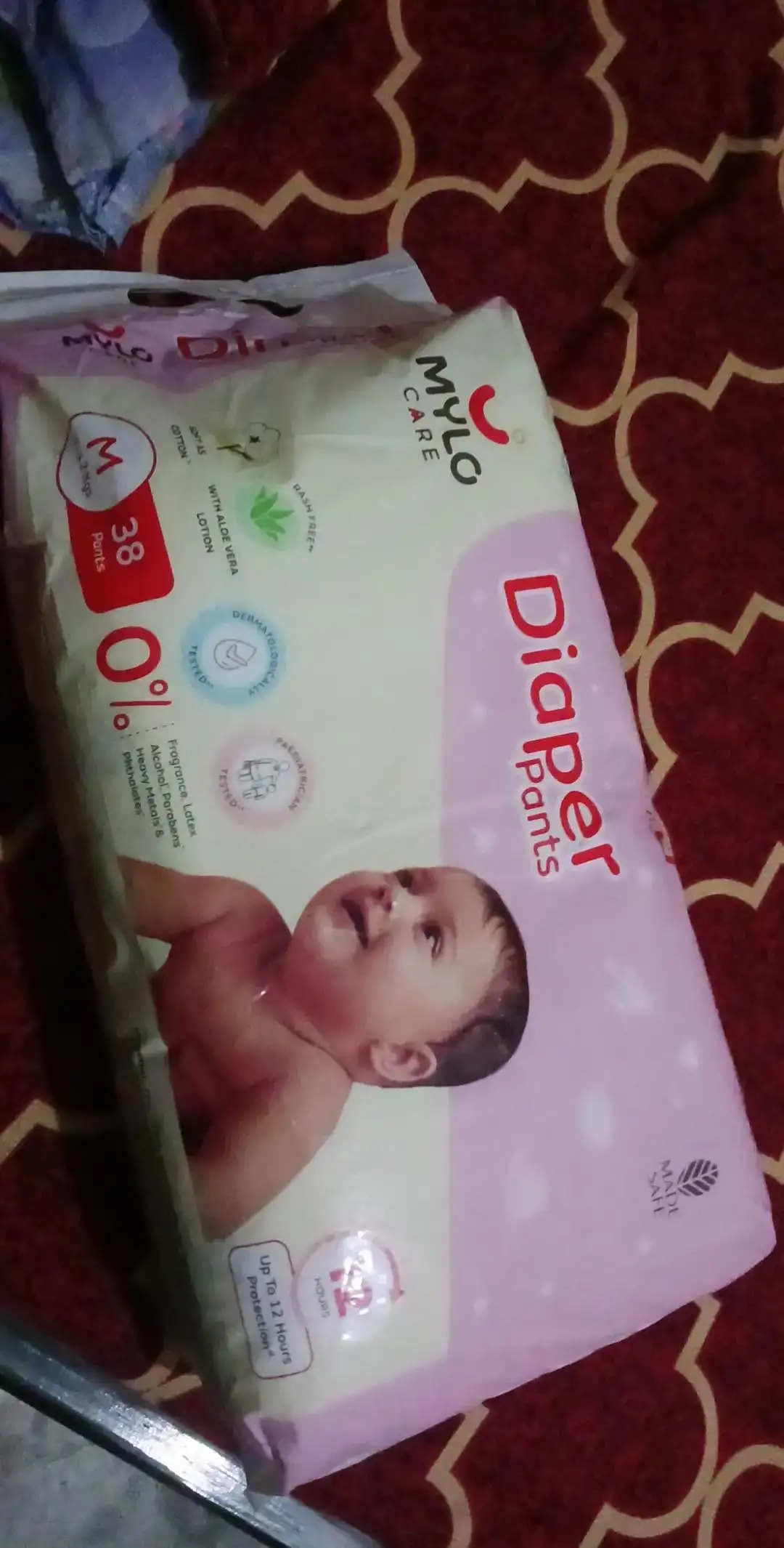 Mylo Baby New Born Diaper Pants | Up to 5Kgs | with Wetness Indicator | 92 Count