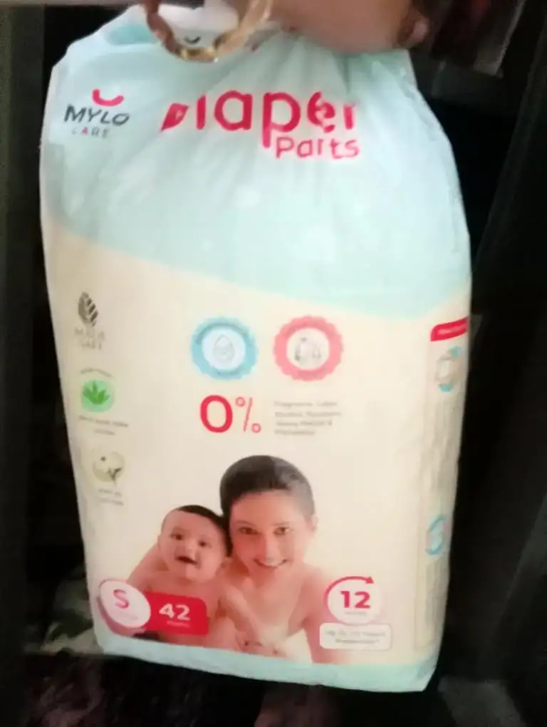 Mylo Baby New Born Diaper Pants | Up to 5Kgs | with Wetness Indicator | 92 Count