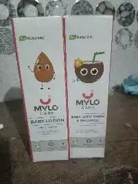 Baby Bath Essentials - Baby Body Wash & Shampoo (200 ml) and Mylo Care Baby Lotion (200 ml) | Tear Free Formulation | 24 Hours Moisturization