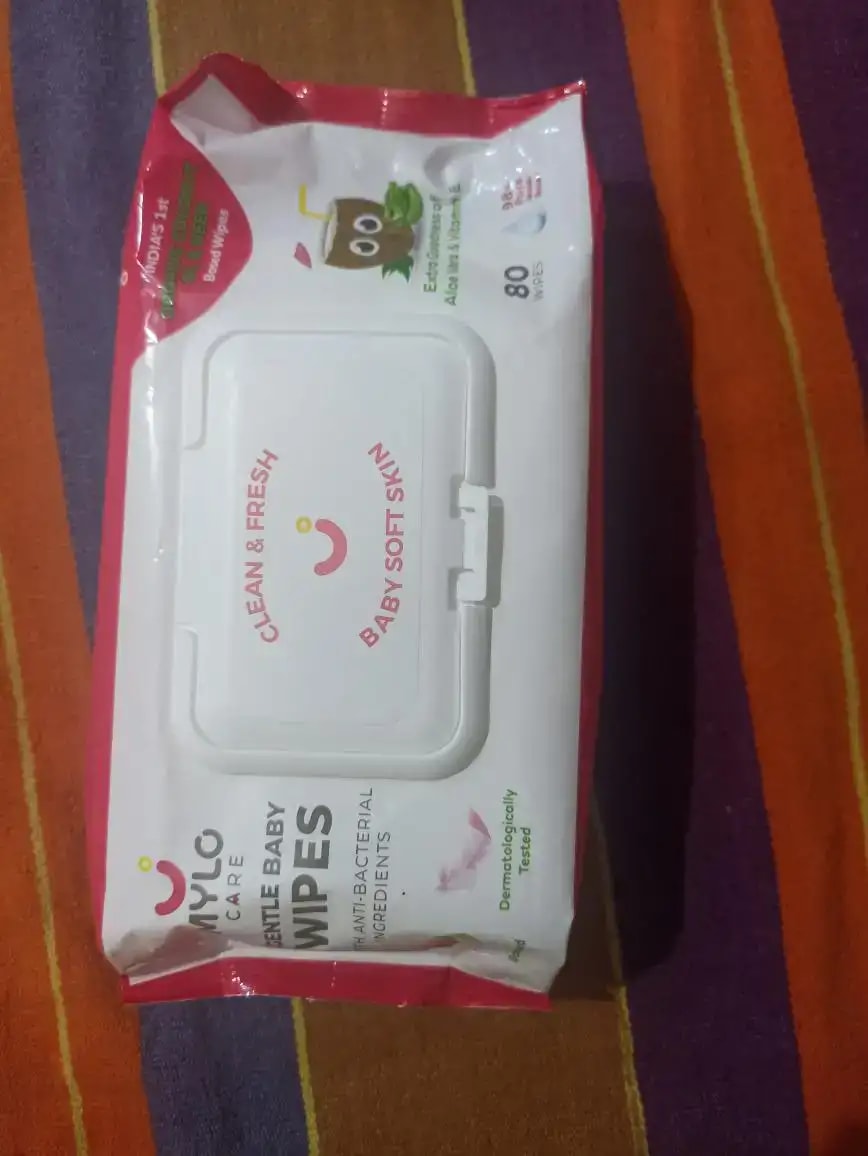 Gentle Baby Wipes With Lid - Organic Coconut Oil, Neem, Aloe Vera and Vitamin E | 98% Pure Water | Dermatologically Tested (Pack of 6) - 72 Wipes Per Pack