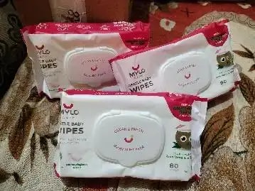 Gentle Baby Wipes With Lid - Organic Coconut Oil, Neem, Aloe Vera and Vitamin E | 98% Pure Water | Dermatologically Tested (Pack of 6) - 72 Wipes Per Pack
