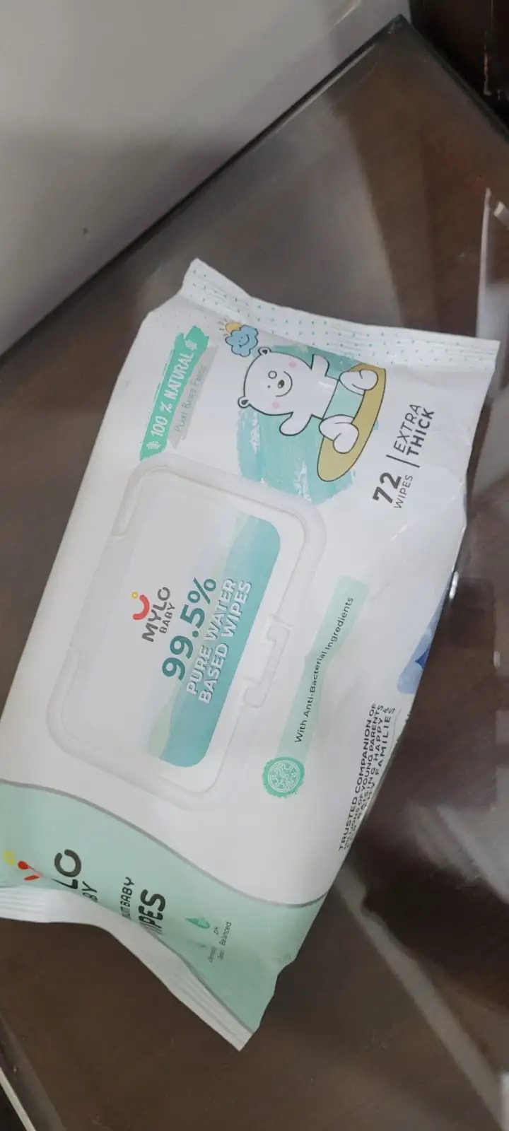 Gentle Baby Wipes With Lid - Organic Coconut Oil, Neem, Aloe Vera and Vitamin E | 98% Pure Water | Dermatologically Tested (Pack of 6) - 72 Wipes Per Pack
