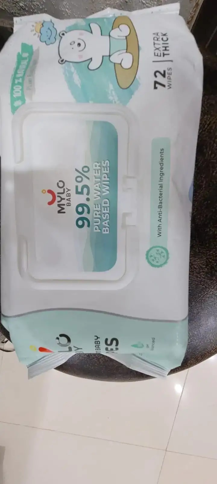 Gentle Baby Wipes With Lid - Organic Coconut Oil, Neem, Aloe Vera and Vitamin E | 98% Pure Water | Dermatologically Tested (Pack of 6) - 72 Wipes Per Pack