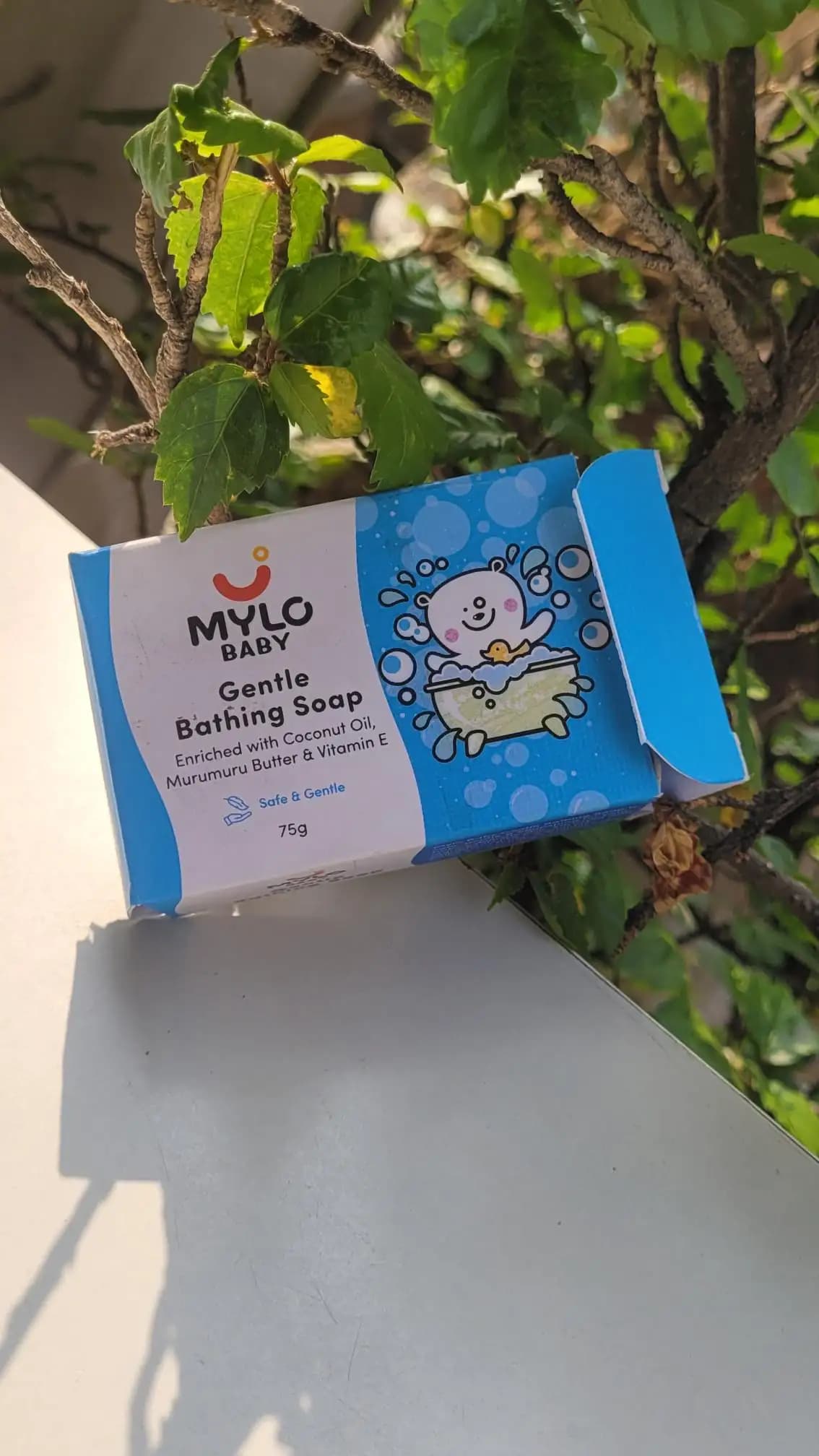 Mylo Baby Soap 75g - For 0-3 years with Vitamin E, Murumuru Butter, Jojoba Oil & Coconut Oil  - Pack of 3