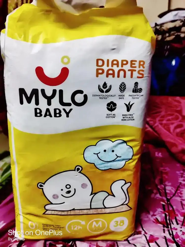 Mylo Baby New Born Diaper Pants | Up to 5Kgs | with Wetness Indicator | 92 Count