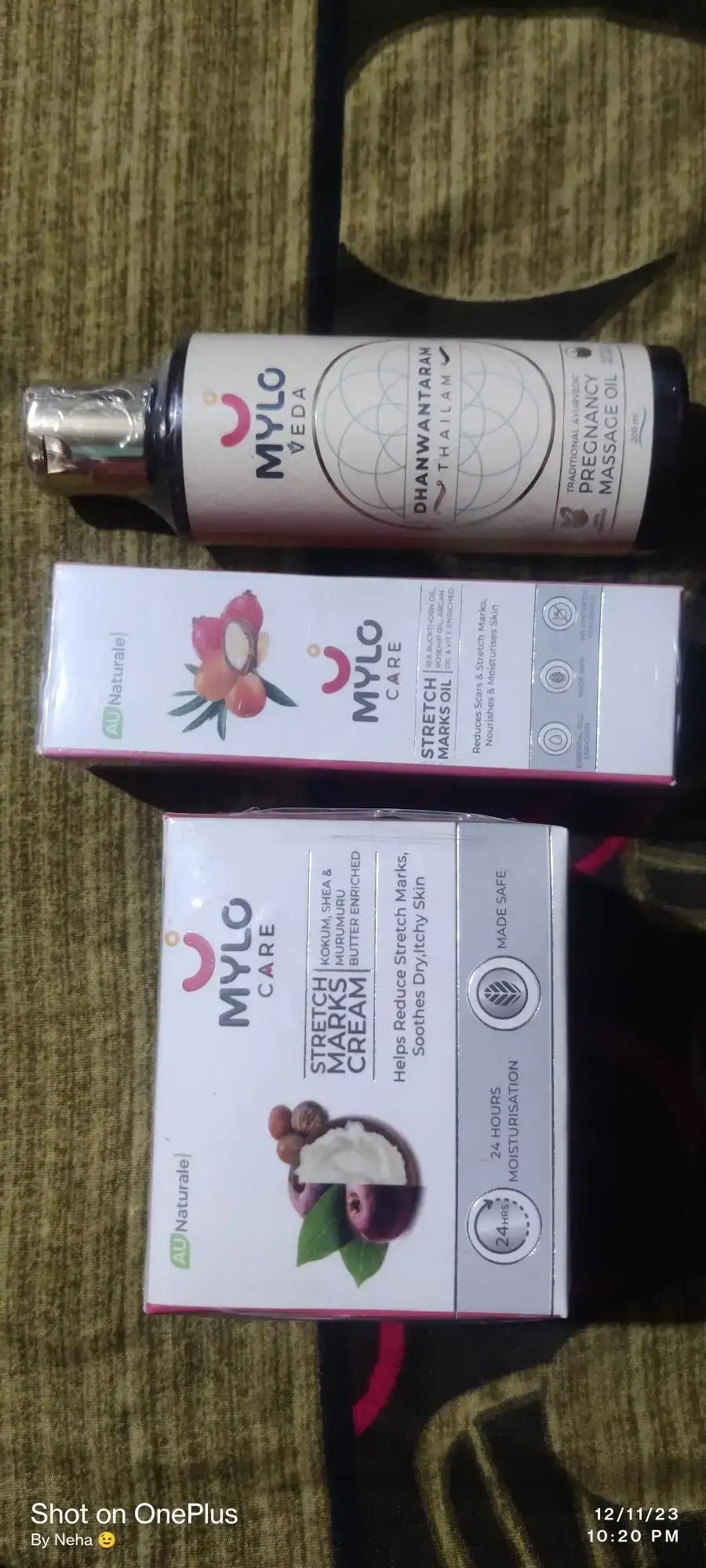 Stretch Marks Oil With Sea Buckthorn, Rosehip, Argan & Coconut Oil | Scars & Stretch Mark Lightening | Natural Skin Care Solution for Pregnant Women - 100ml