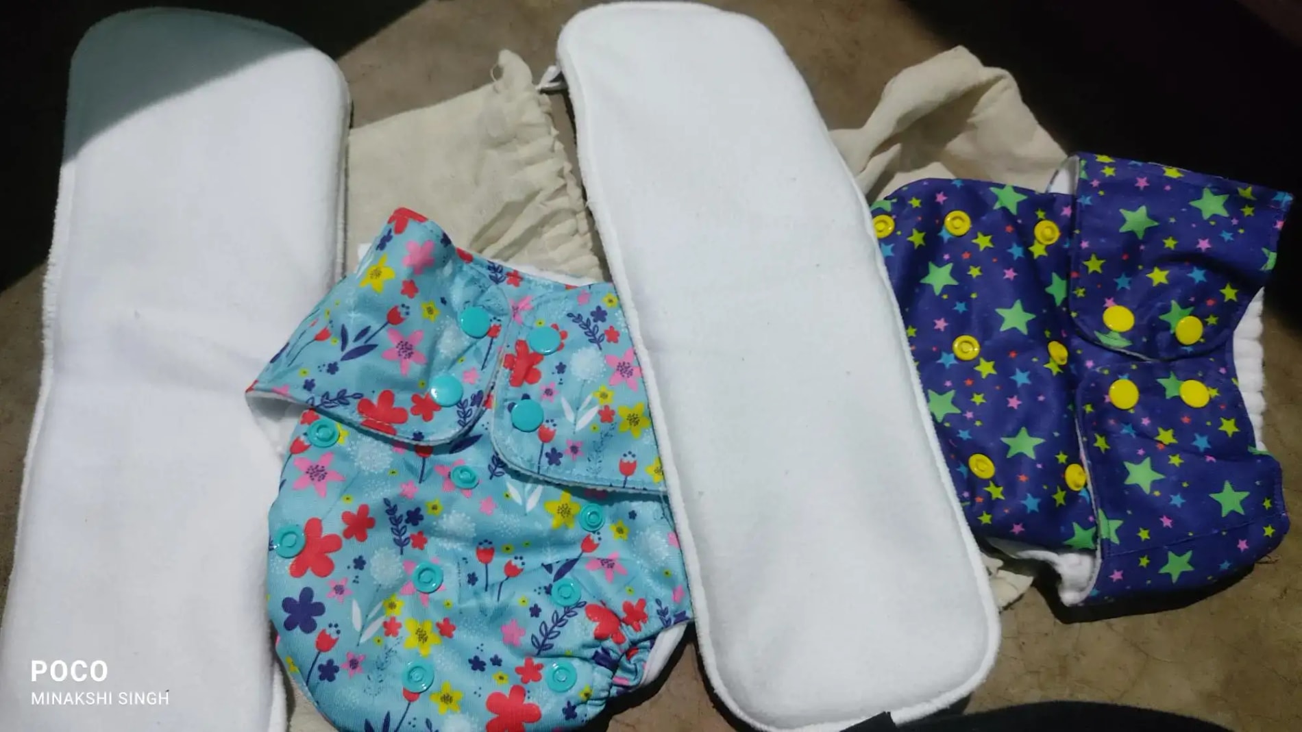 Adjustable Washable & Reusable Cloth Diaper With Absorbent Insert Pad (3M-3Y) | Oeko-Tex Certified | Prevents Rashes - Floral Spring & Rainbow - Pack of 2