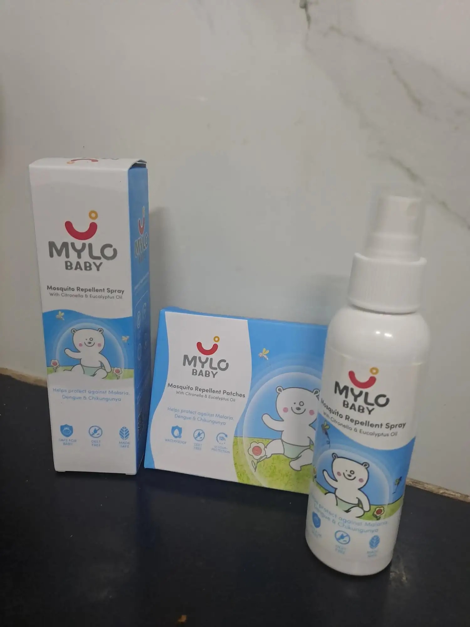 Baby Mosquito Spray (100 ml) & Mosquito Patches for Kids (24 Patches) | 100% Natural Ingredients | Protect Against Dengue, Malaria, Chikungunya | 12 Hour Protection