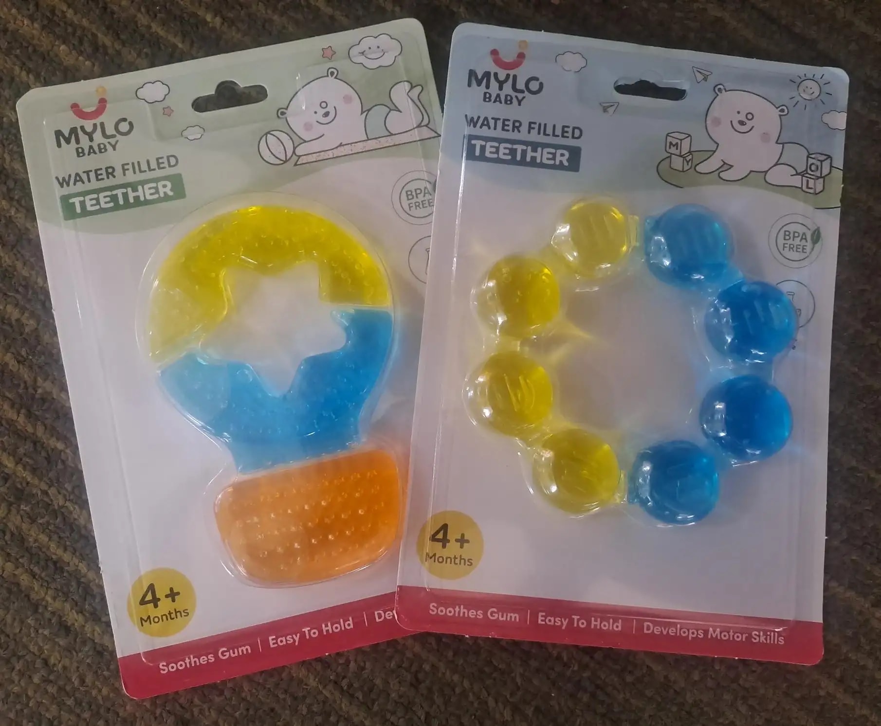 Teether for Kids | Relieves Sore Teething Gums | BPA Free, Food Grade & Non Toxic | ISI Marked | Easy to Hold | Pack of 4 - 2 Ring + 2 Hot Air Balloon