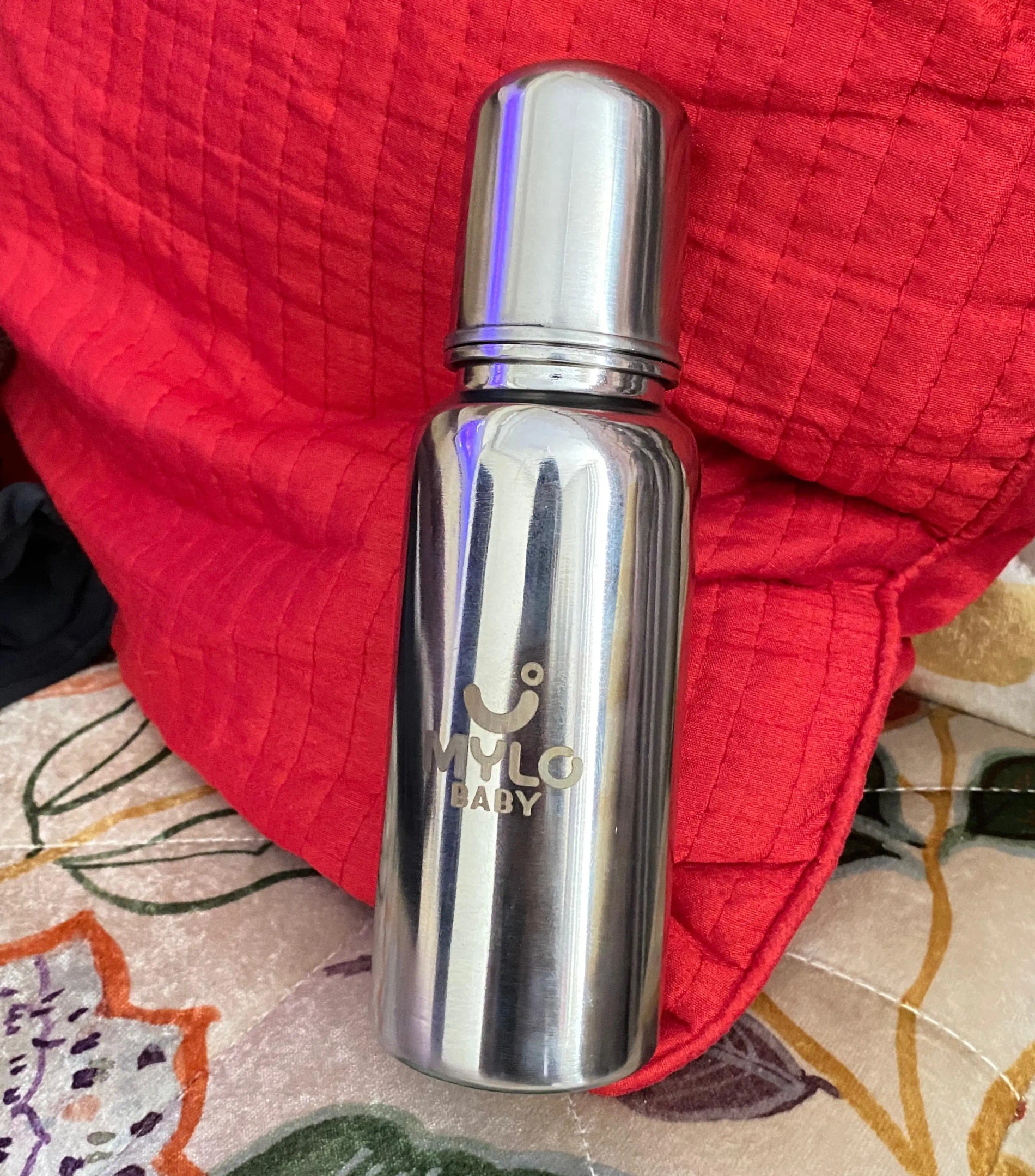 Stainless Steel Feeding Bottle | BPA Free | Anti-Colic | 100% Food Grade | Feels Natural Baby Bottle | Non-toxic Rust Free - 140 ml