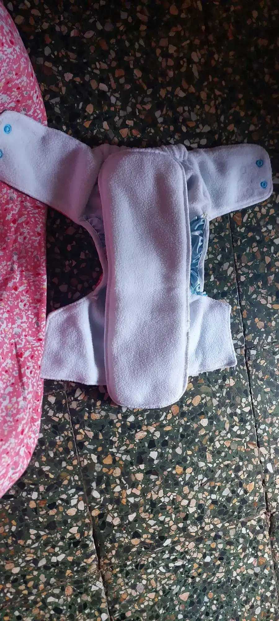 Adjustable Washable & Reusable Cloth Diaper With Dry Feel, Absorbent Insert Pad (3M-3Y) Prevents Rashes - Floral Spring - Pack of 1