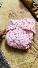 Adjustable Washable & Reusable Cloth Diaper With Dry Feel, Absorbent Insert Pad (3M-3Y) Prevents Rashes - Floral Spring - Pack of 1