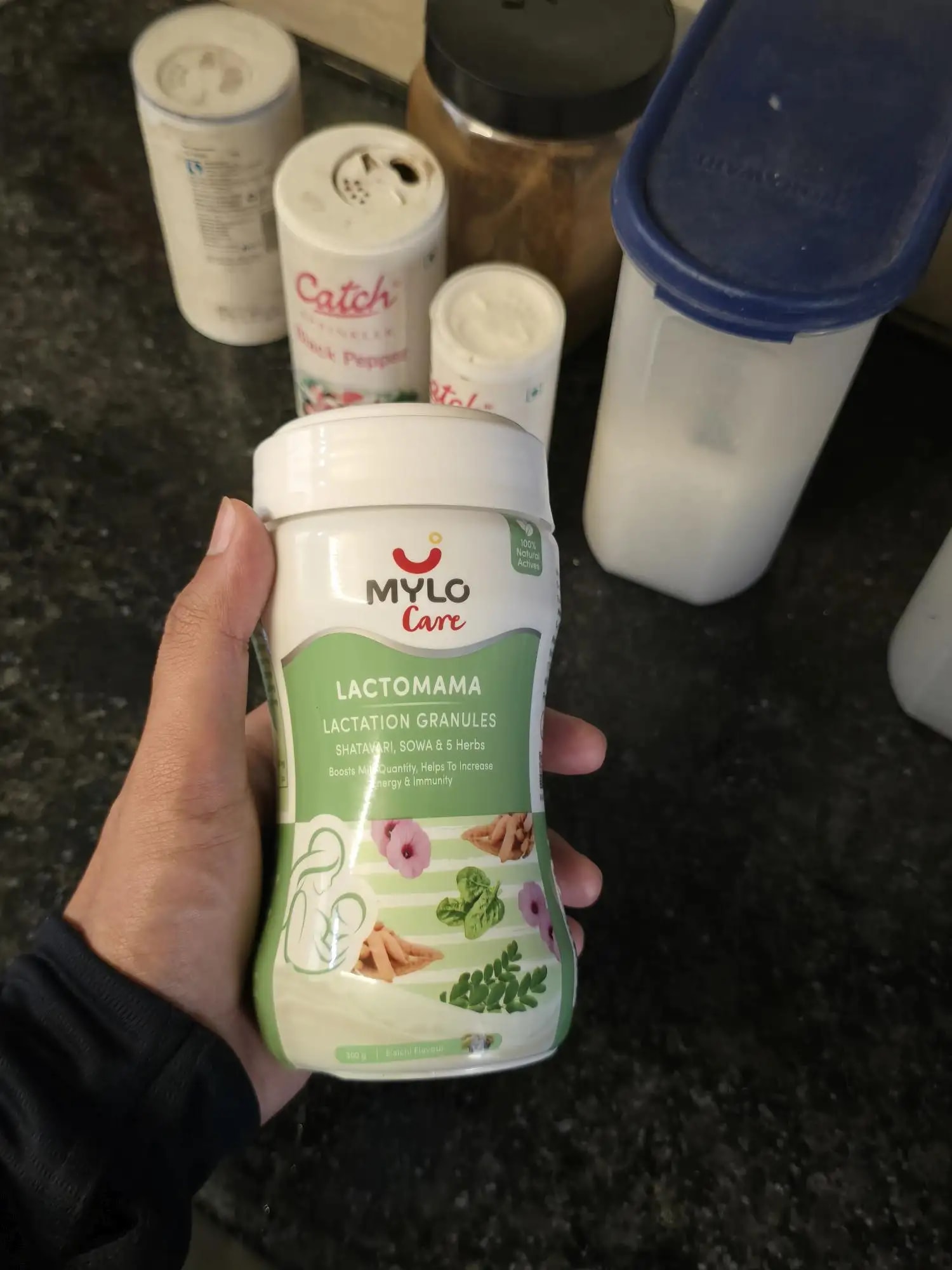 Mylo LactoMama ™ | With Shatavari, Sowa & 5 herbs | Natural Supplement for Boosting Breast Milk | 100% Natural Ingredients | 300g | Pack of 2 | Elaichi