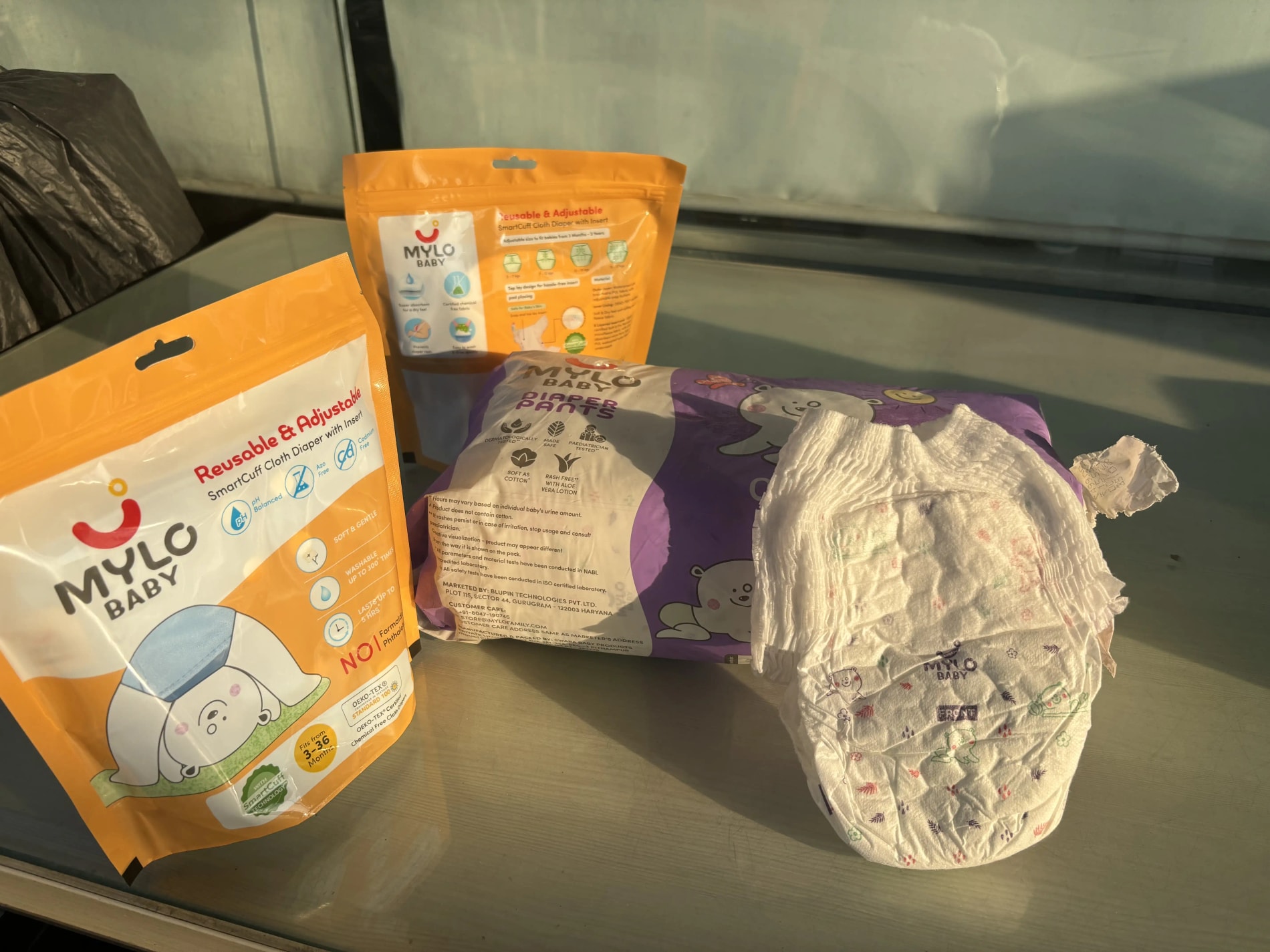 Adjustable Washable & Reusable Cloth Diaper With Dry Feel, Absorbent Insert Pad (3M-3Y) Prevents Rashes - Floral Spring - Pack of 1