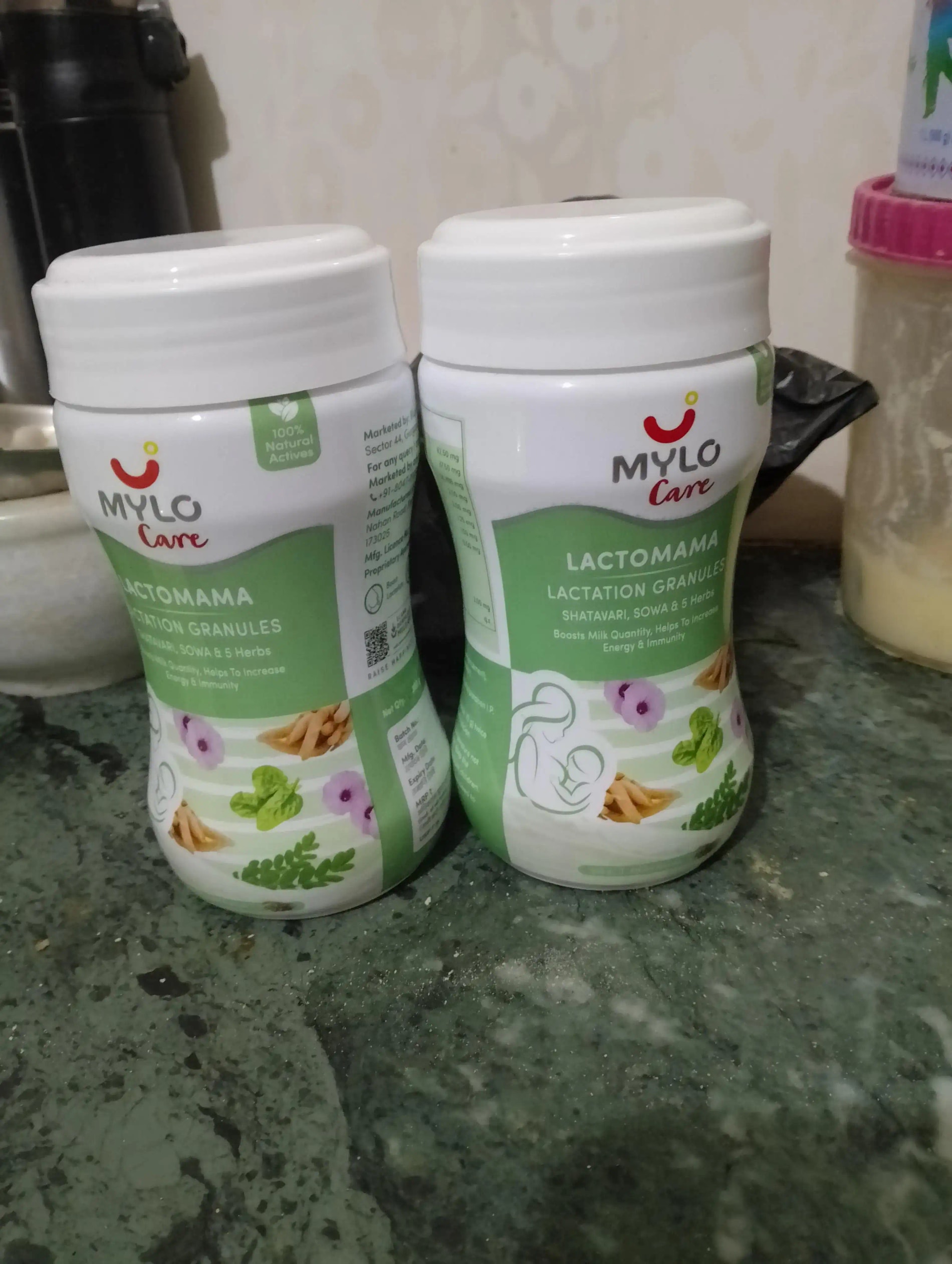 Mylo LactoMama ™ | With Shatavari, Sowa & 5 herbs | Natural Supplement for Boosting Breast Milk | 100% Natural Ingredients | 300g | Pack of 2 | Elaichi