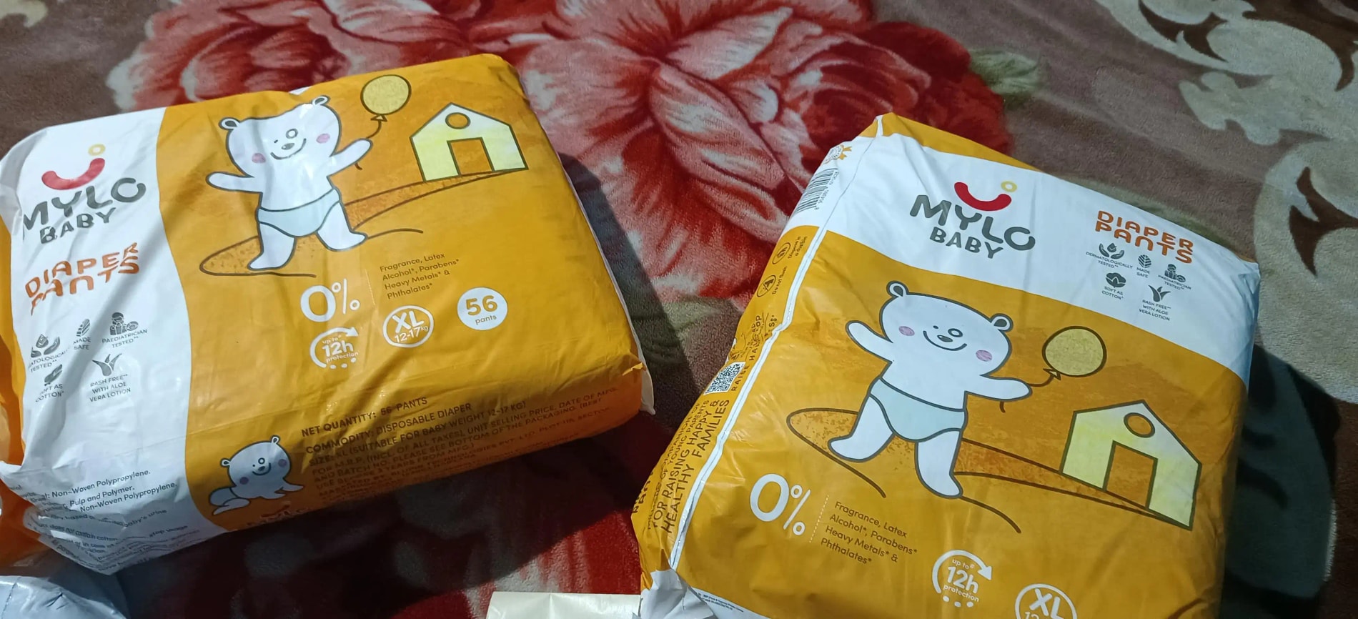 Mylo Baby New Born Diaper Pants | Up to 5Kgs | with Wetness Indicator | 92 Count