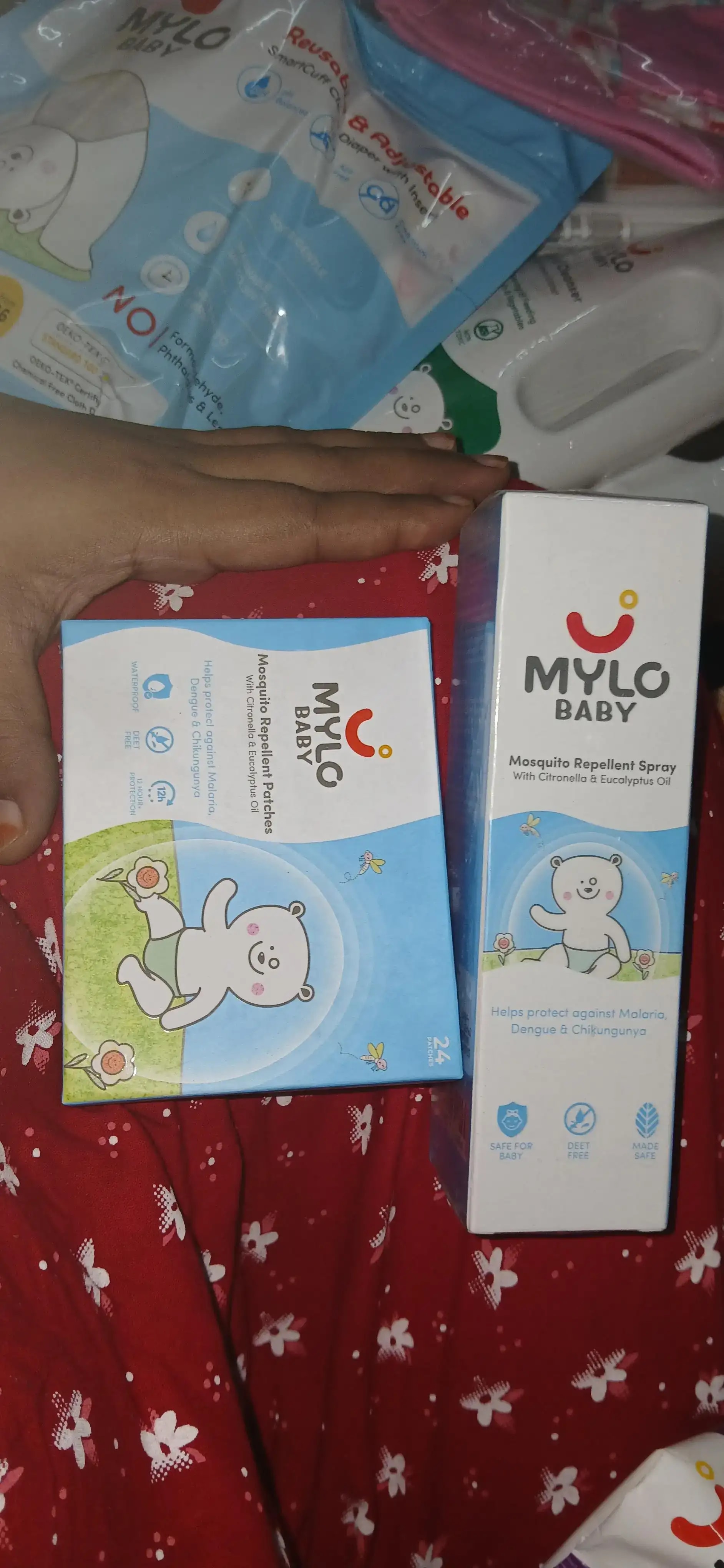 Baby Mosquito Spray (100 ml) & Mosquito Patches for Kids (24 Patches) | 100% Natural Ingredients | Protect Against Dengue, Malaria, Chikungunya | 12 Hour Protection