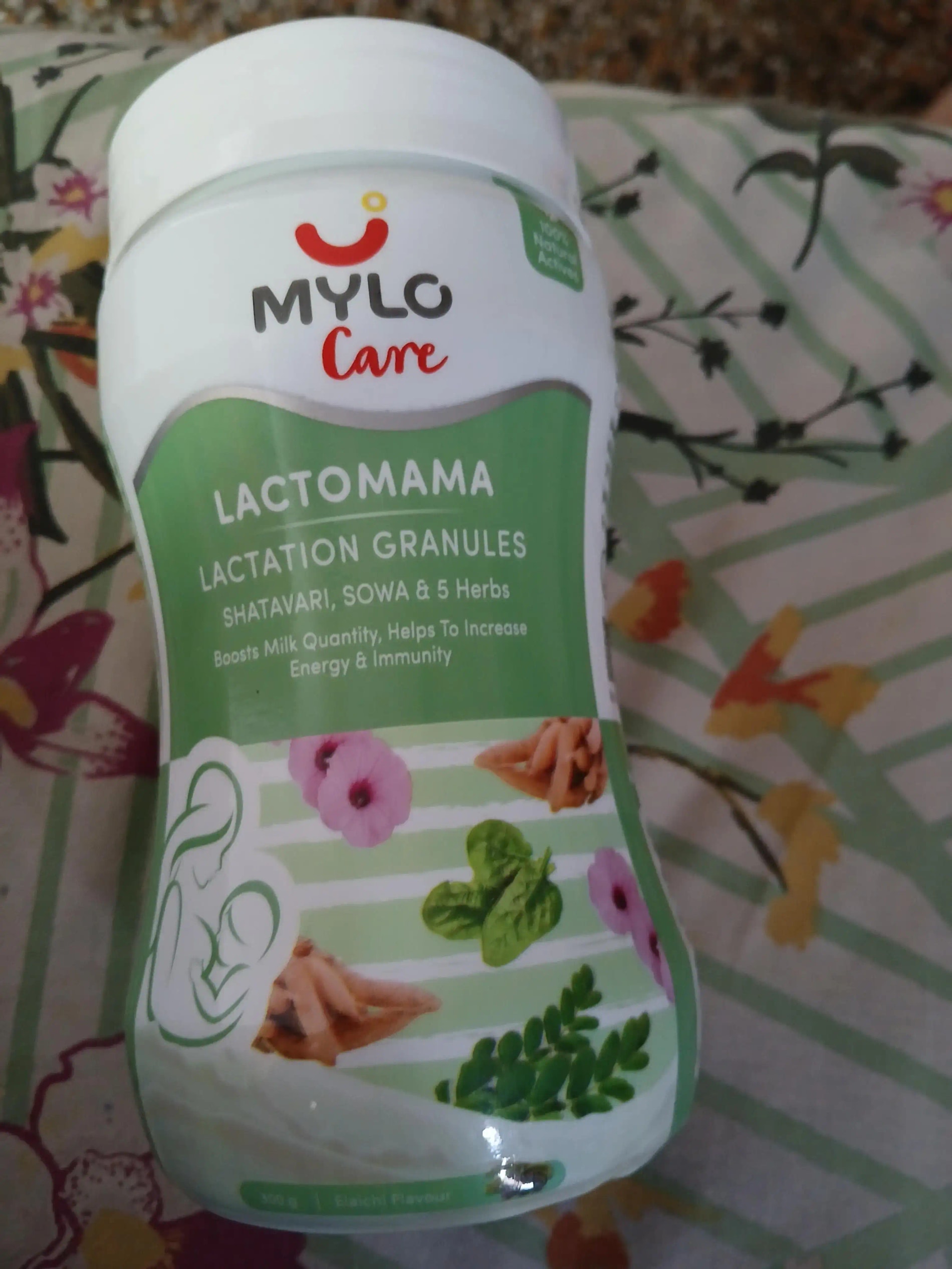 Mylo LactoMama ™ | With Shatavari, Sowa & 5 herbs | Natural Supplement for Boosting Breast Milk | 100% Natural Ingredients | 300g | Pack of 2 | Elaichi