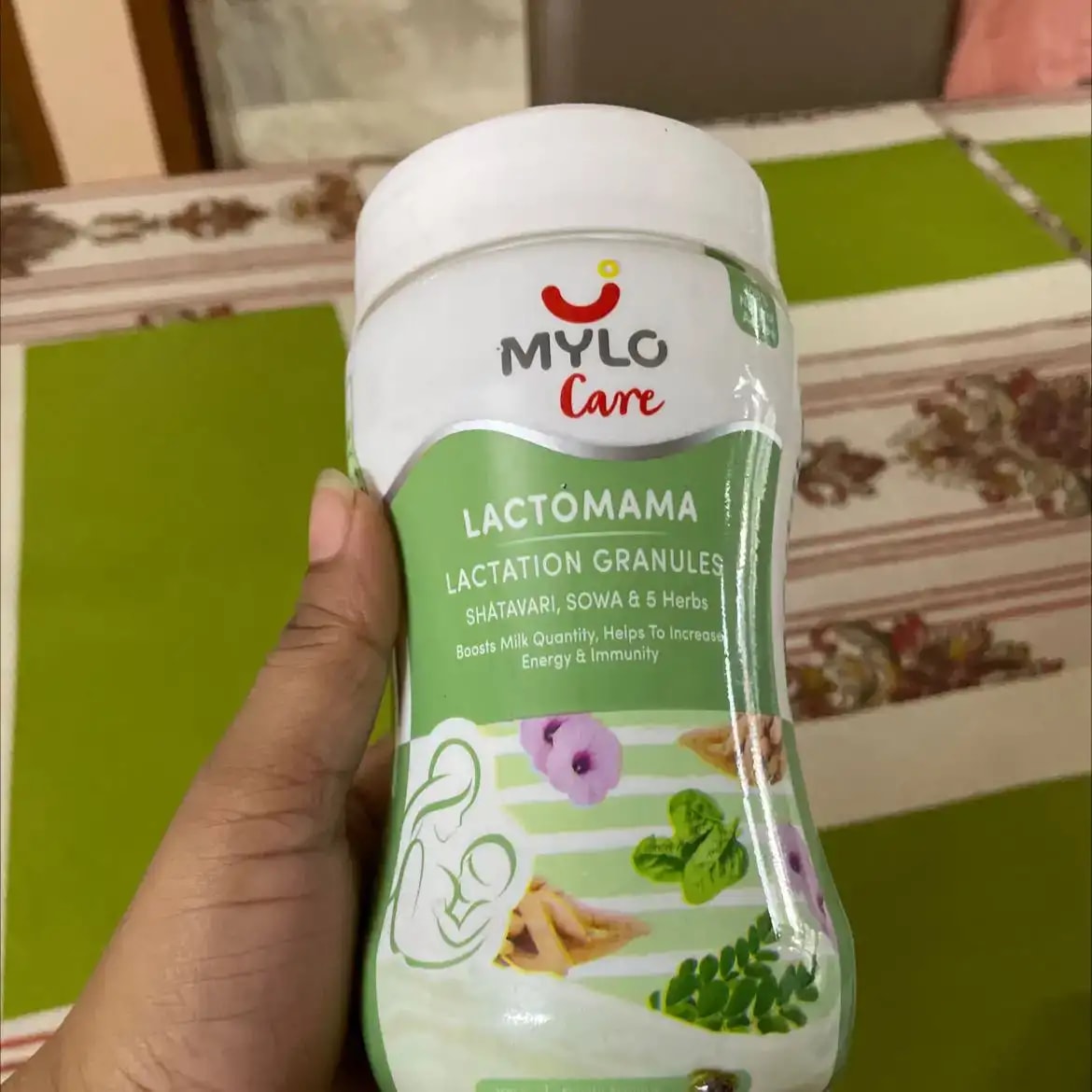 Mylo LactoMama ™ | With Shatavari, Sowa & 5 herbs | Natural Supplement for Boosting Breast Milk | 100% Natural Ingredients | 300g | Pack of 2 | Elaichi