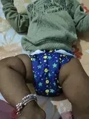 Adjustable Washable & Reusable Cloth Diaper With Dry Feel, Absorbent Insert Pad (3M-3Y) Prevents Rashes - Floral Spring - Pack of 1
