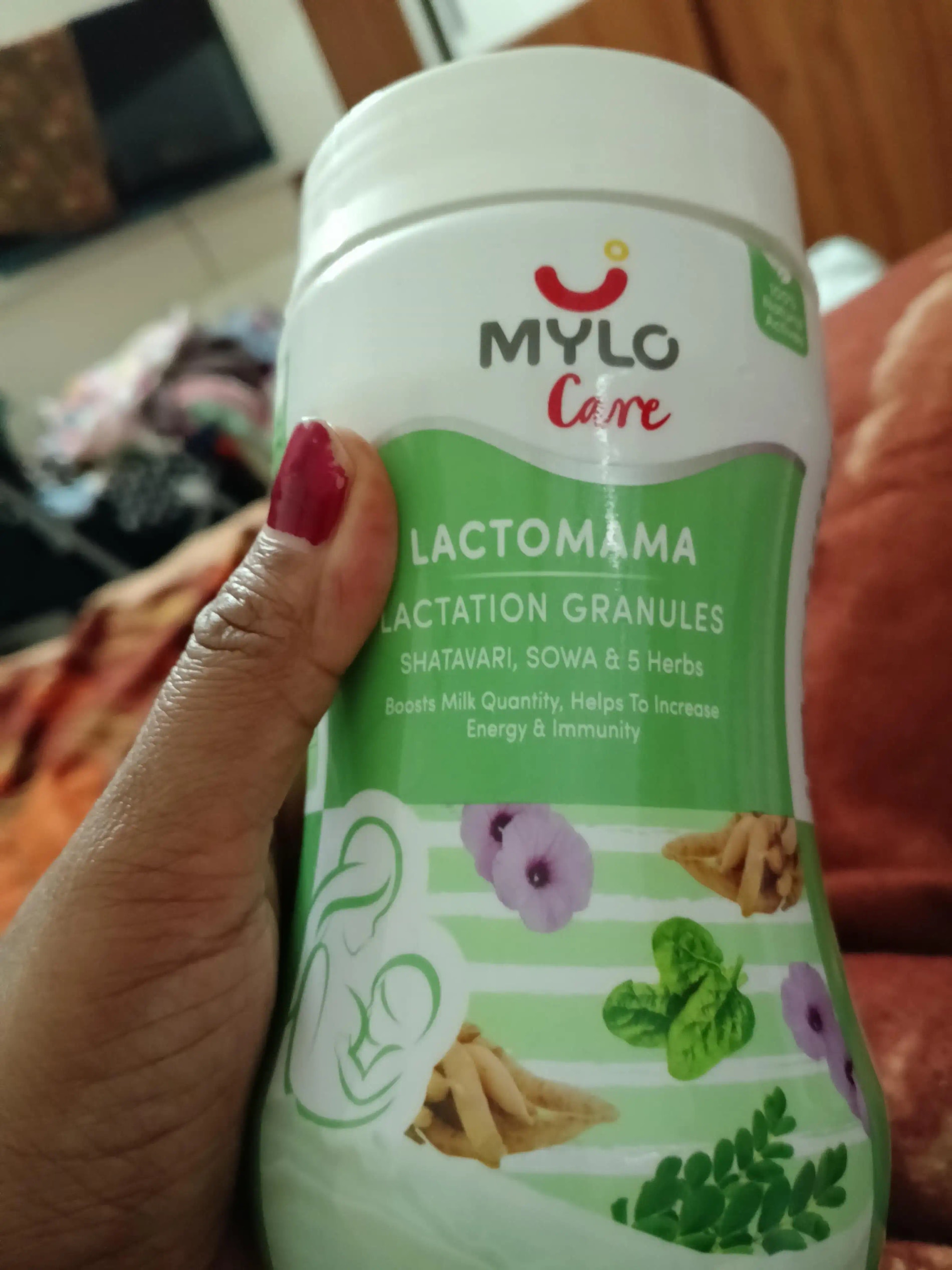 Mylo LactoMama ™ | With Shatavari, Sowa & 5 herbs | Natural Supplement for Boosting Breast Milk | 100% Natural Ingredients | 300g | Pack of 2 | Elaichi