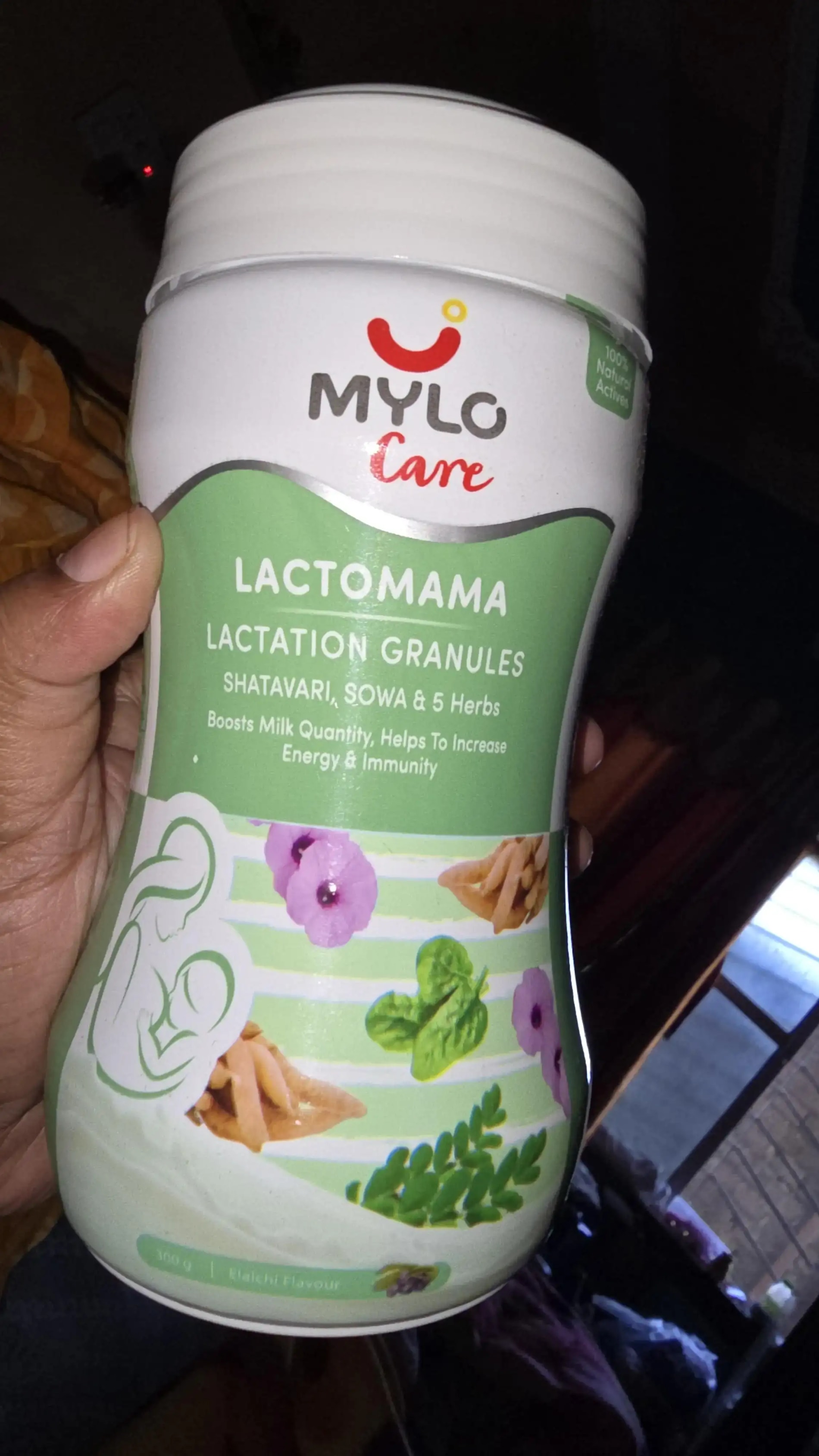 Mylo LactoMama ™ | With Shatavari, Sowa & 5 herbs | Natural Supplement for Boosting Breast Milk | 100% Natural Ingredients | 300g | Pack of 2 | Elaichi