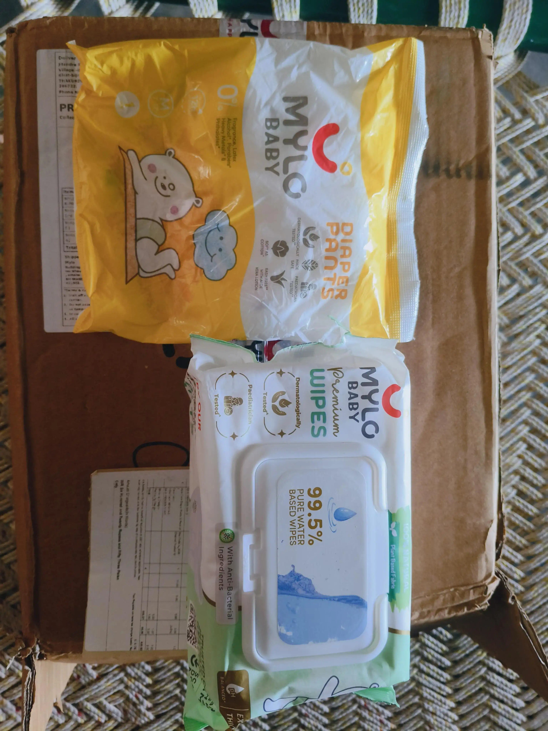 Gentle Baby Wipes With Lid - Organic Coconut Oil, Neem, Aloe Vera and Vitamin E | 98% Pure Water | Dermatologically Tested (Pack of 6) - 72 Wipes Per Pack