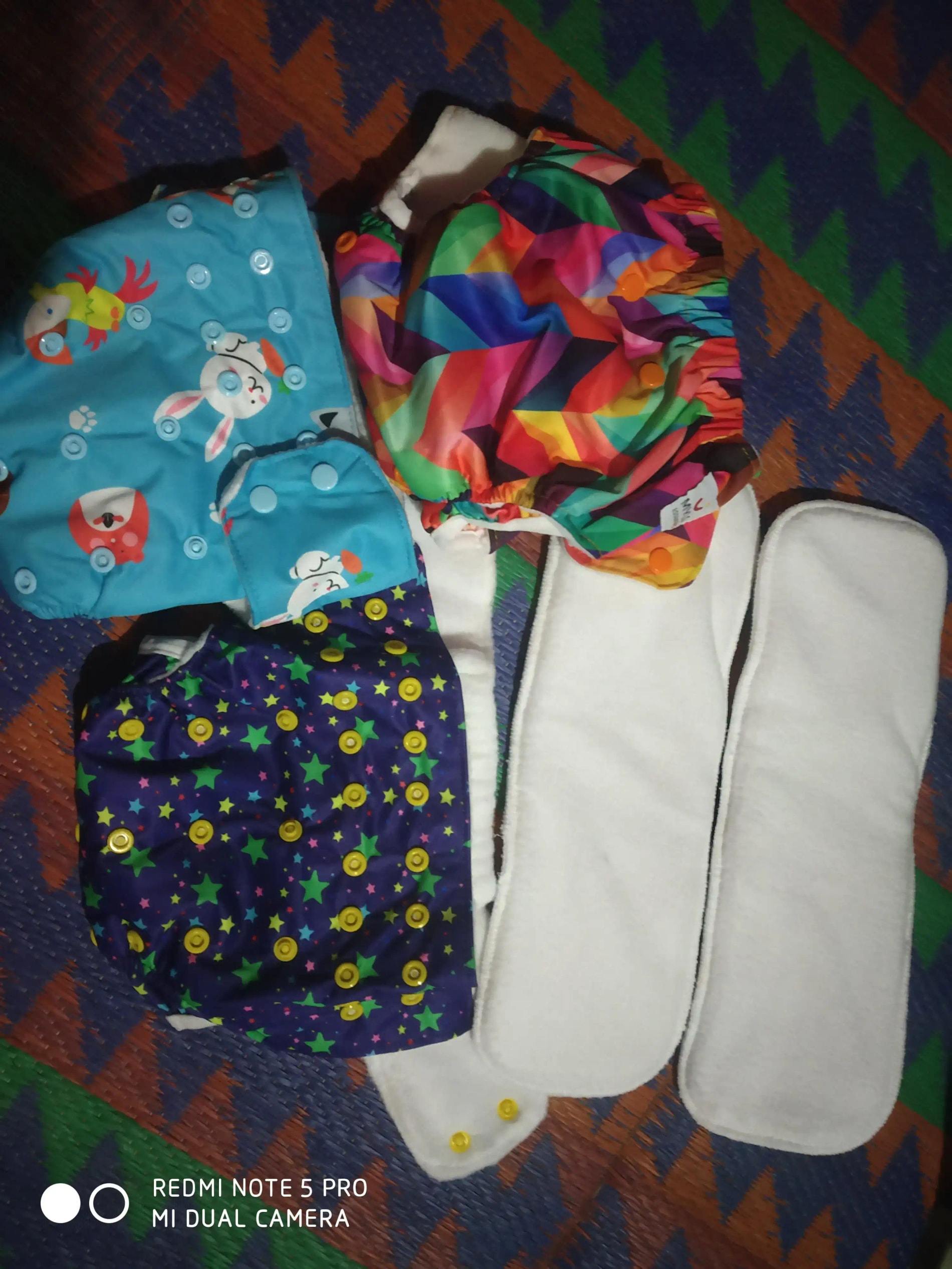 Adjustable Washable & Reusable Cloth Diaper With Dry Feel, Absorbent Insert Pad (3M-3Y) Prevents Rashes - Floral Spring - Pack of 1