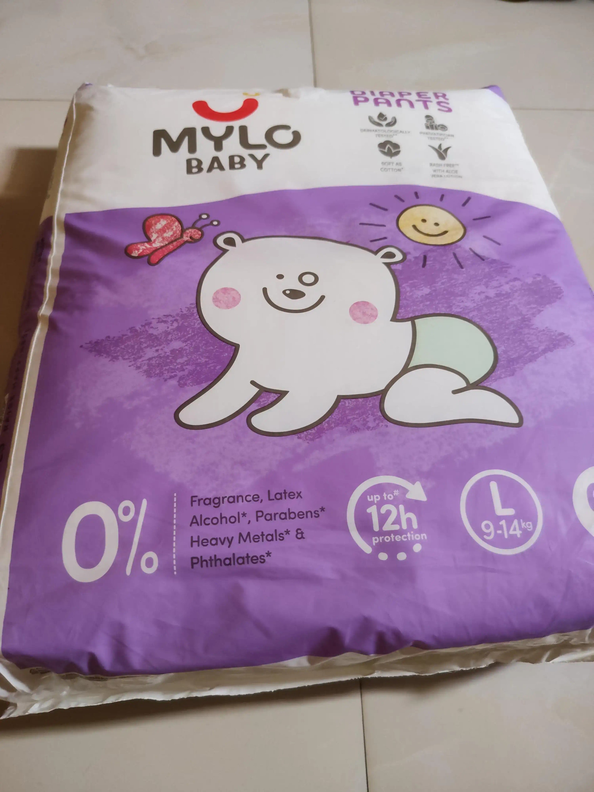 Mylo Baby New Born Diaper Pants | Up to 5Kgs | with Wetness Indicator | 92 Count