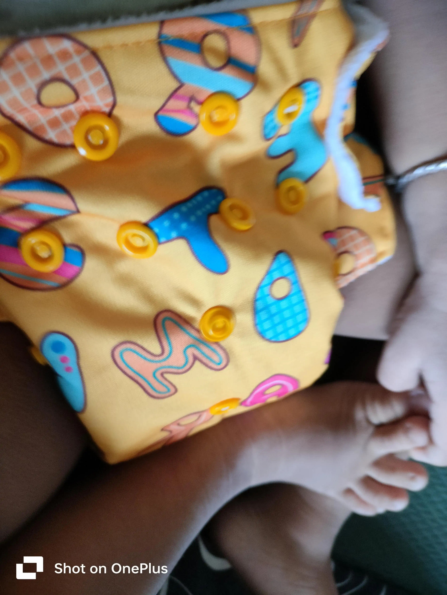 Adjustable Washable & Reusable Cloth Diaper With Dry Feel, Absorbent Insert Pad (3M-3Y) Prevents Rashes - Floral Spring - Pack of 1