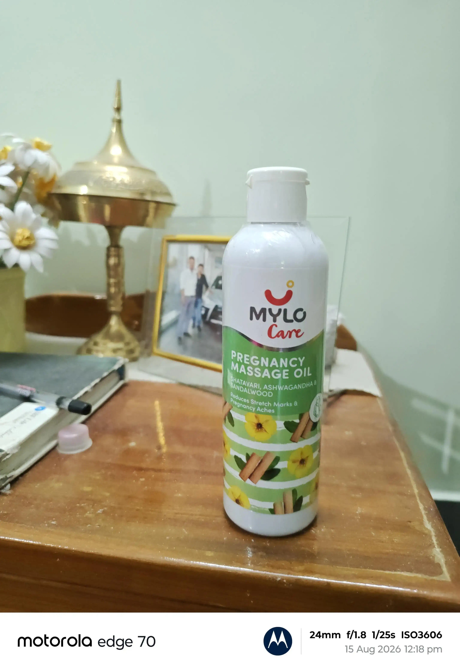 Ayurvedic Pregnancy Massage Oil | Relieves Pregnancy Pain & Ichiness | Heals Stretch Marks | Firms Up Body Post Pregnancy | Made with Dhanwantram Recipe (200 ml)