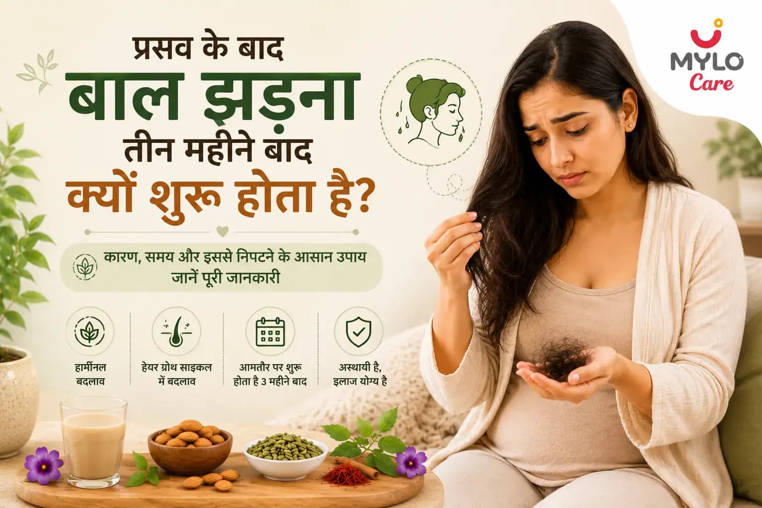 प्रसव के बाद बाल झड़ना तीन महीने में क्यों शुरू होता है? (Why Does Postpartum Hair Fall Begin Around Three Months In Hindi)