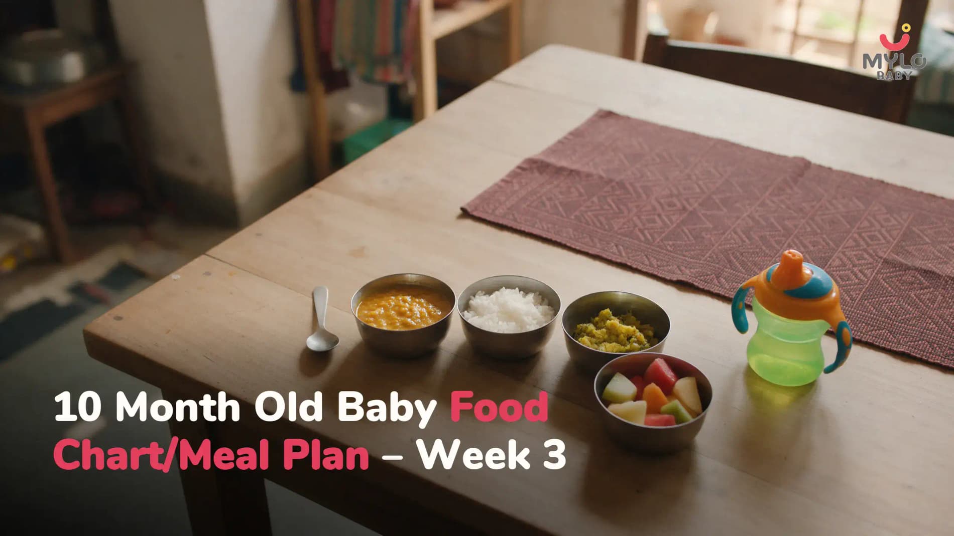 10 Month Old Baby Food Chart/Meal Plan – Week 3