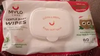 Gentle Baby Wipes With Lid - Organic Coconut Oil, Neem, Aloe Vera and Vitamin E | 98% Pure Water | Dermatologically Tested (Pack of 6) - 72 Wipes Per Pack