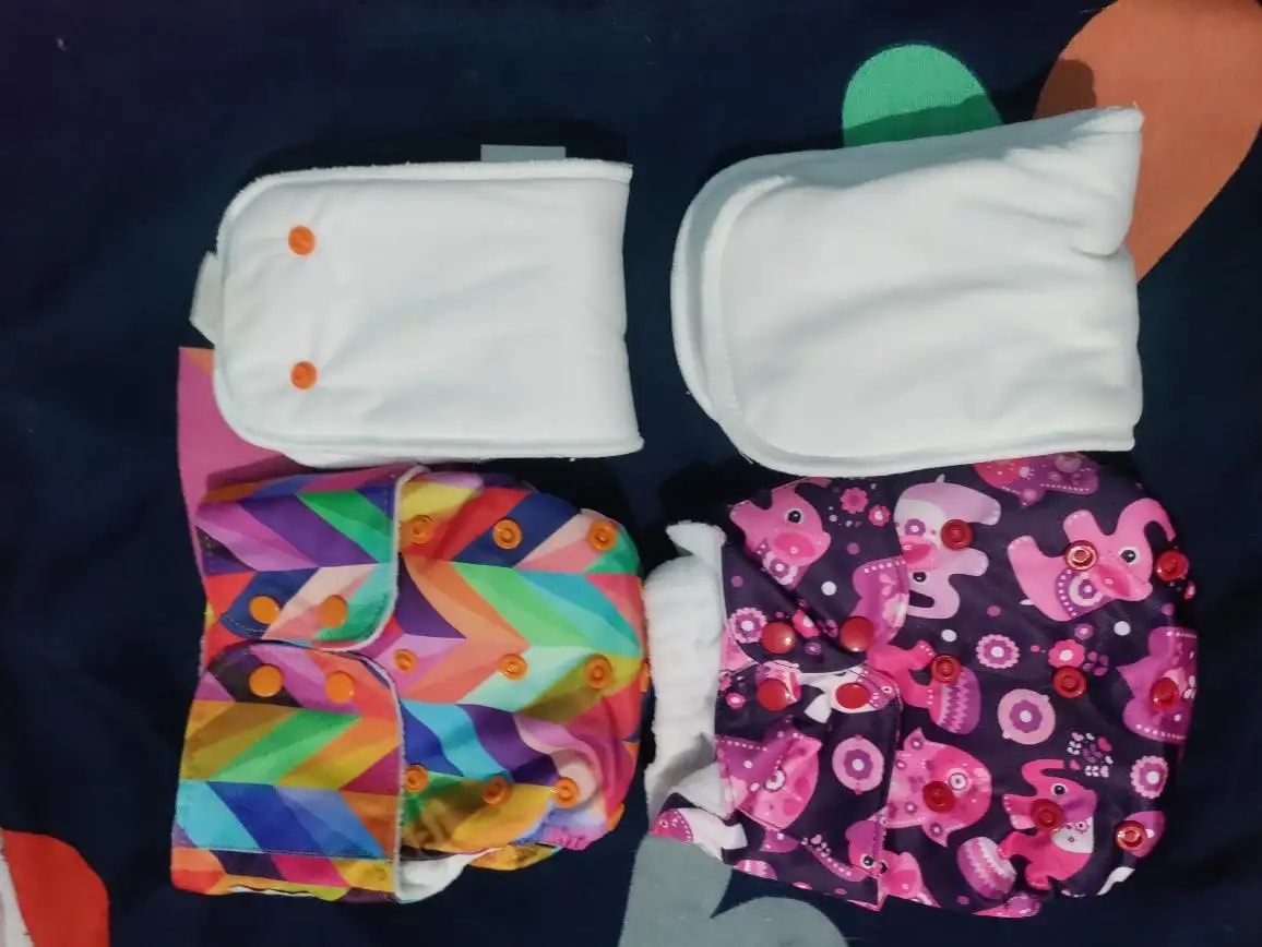 Adjustable Washable & Reusable Cloth Diaper With Dry Feel, Absorbent Insert Pad (3M-3Y) Prevents Rashes - Floral Spring - Pack of 1