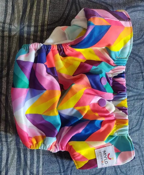 Adjustable Washable & Reusable Cloth Diaper With Dry Feel, Absorbent Insert Pad (3M-3Y) Prevents Rashes - Floral Spring - Pack of 1