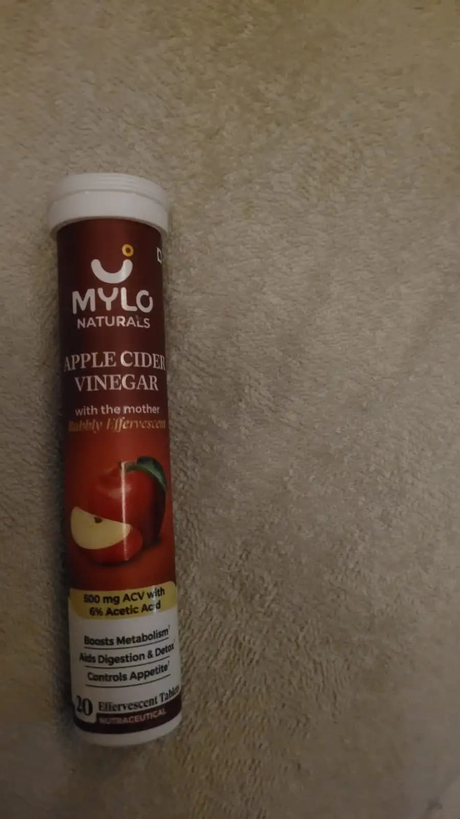 Apple Cider Vinegar Tablet for Weight Loss | Clinically Tested | Boosts Metabolism | Controls Appetite - 20 *3 Tablets