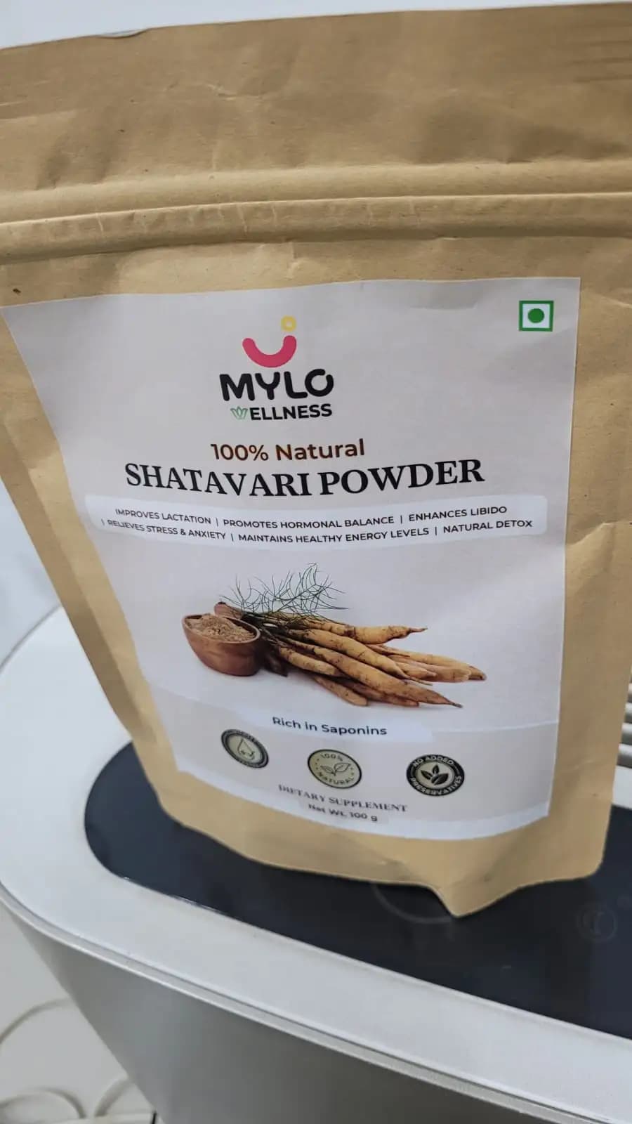 Shatavari Powder for Women | Improves Lactation | Promotes Hormonal Balance | Relieves Stress & Anxiety | Clinically Tested - 100 gm