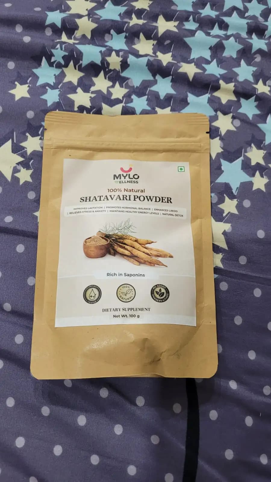 Mylo Care Shatavari Powder for Women | Improves Lactation | Promotes Hormonal Balance | Relieves Stress & Anxiety | Clinically Tested - 200 gm