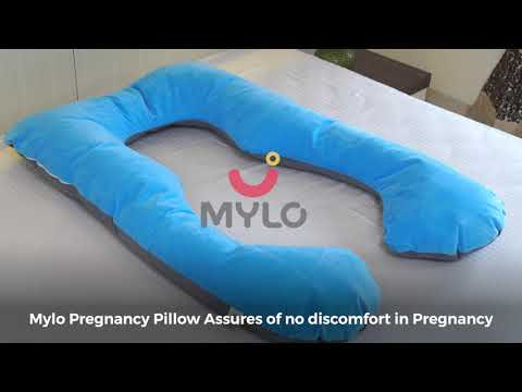 Premium Pregnancy & Maternity Support Pillow (Dual Tone - Blue & Dark Grey)